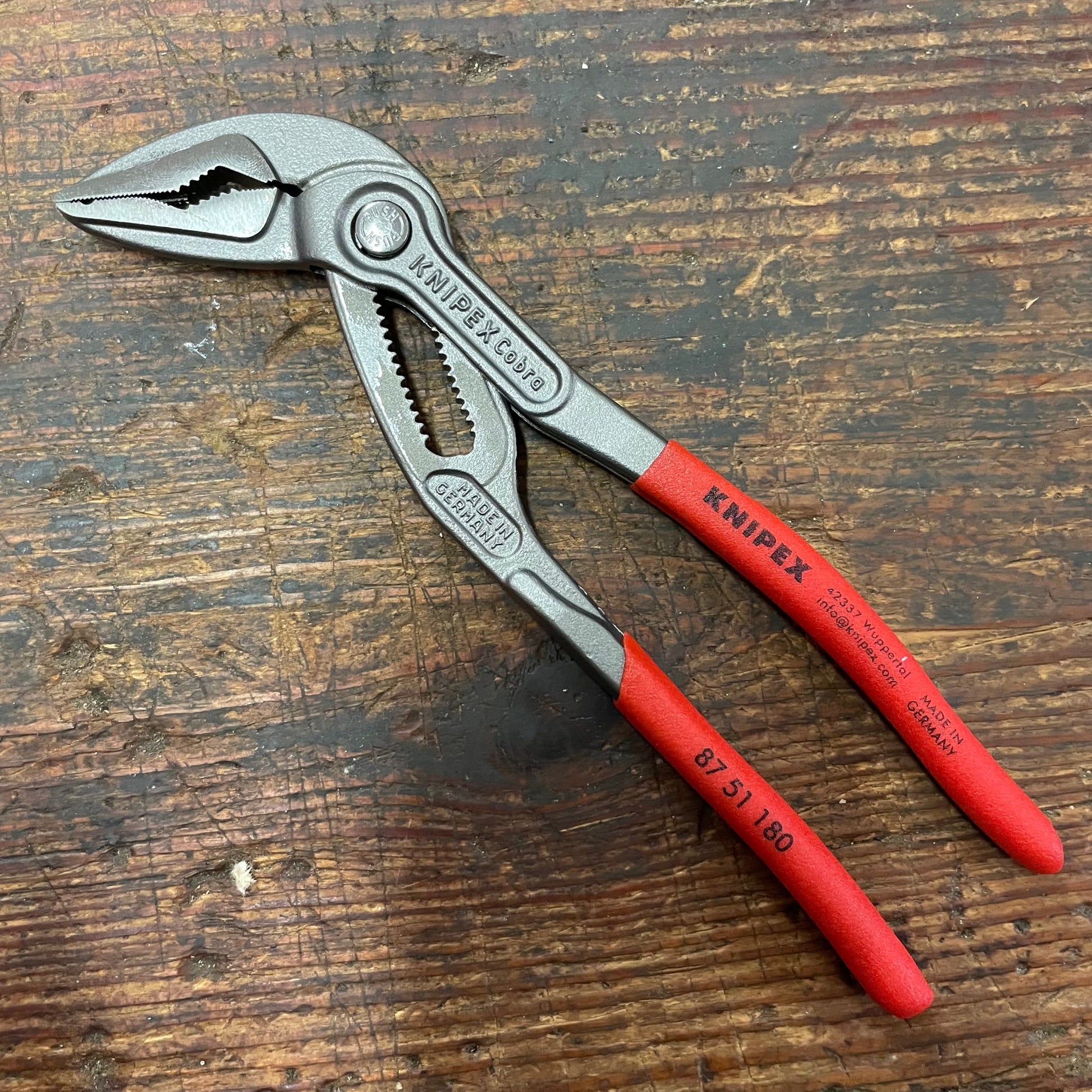 KNIPEX 8751180SBA 7" Cobra QuickSet Water Pump Pliers
