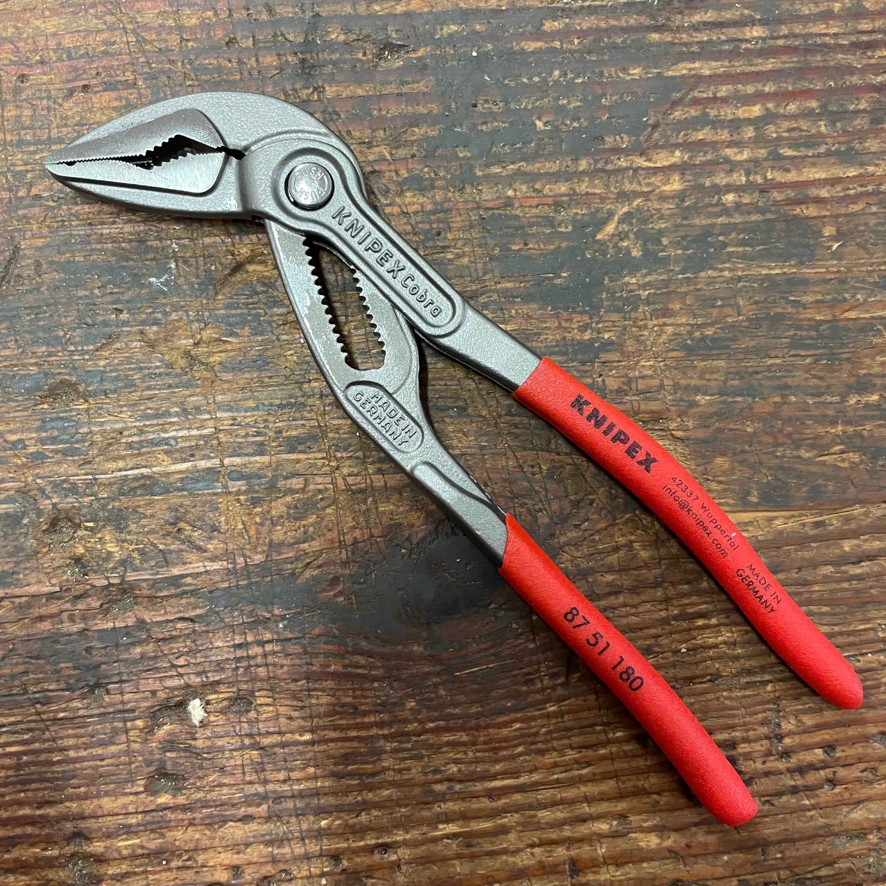 KNIPEX 8751180SBA 7" Cobra QuickSet Water Pump Pliers