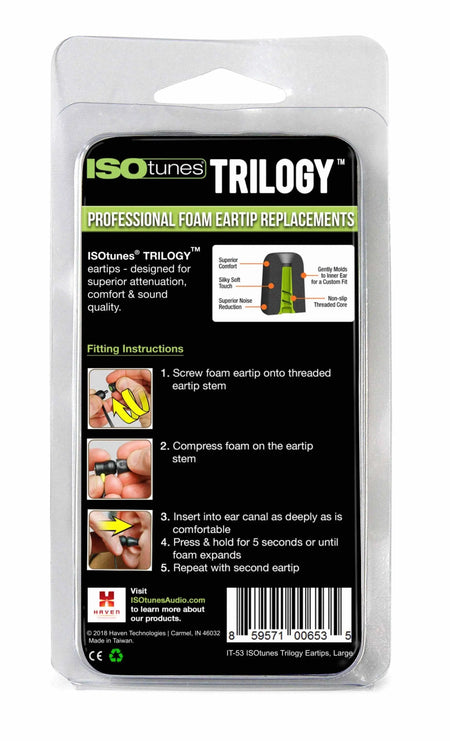 ISOtunes IT-51 TRILOGY Replacement Ear Tips (5 pair/pack) - Small Size - Wise Line Tools