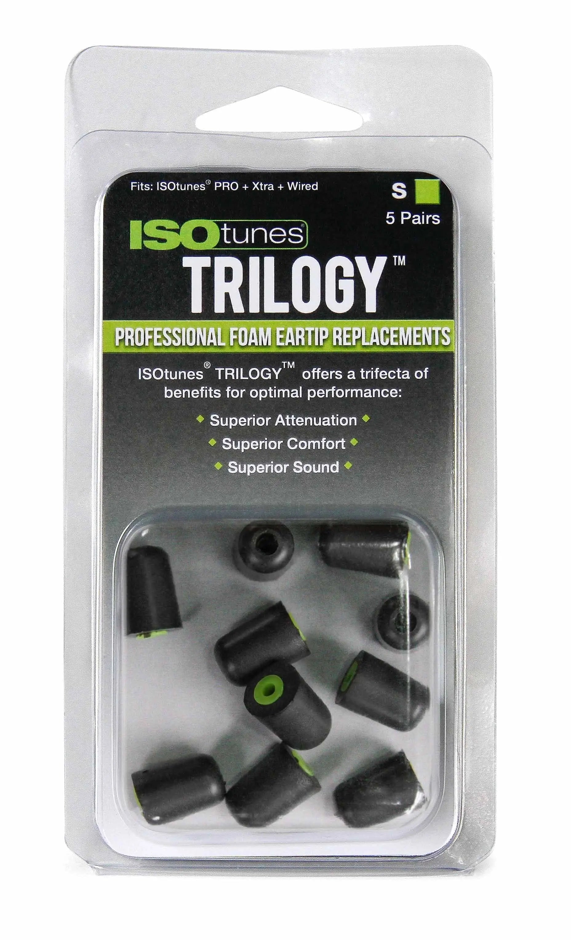 ISOtunes IT-51 - TRILOGY Replacement Ear Tips (5 pair/pack) - Small Size ISOtunes