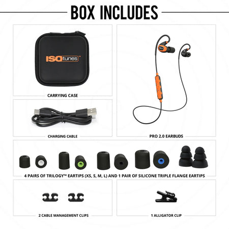 ISOtunes IT-23 - PRO 2.0 Bluetooth Hearing Protection Earbuds - Matte Black