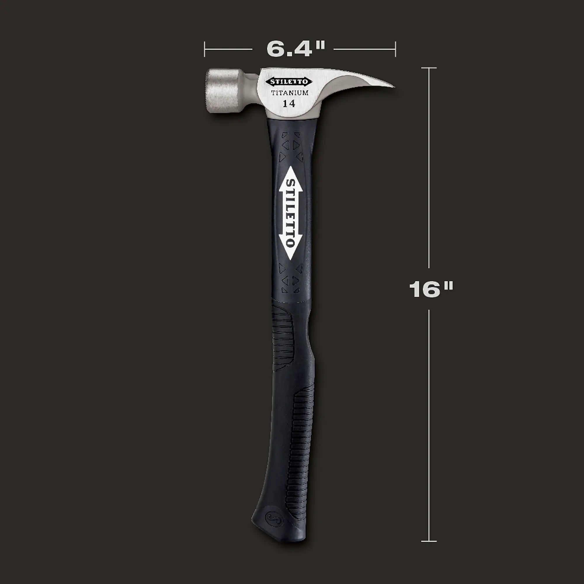 Milwaukee TI14MC-F - Marteau à tête fraisée en titane de 397 g avec manche hybride en fibre de verre de 45,7 cm