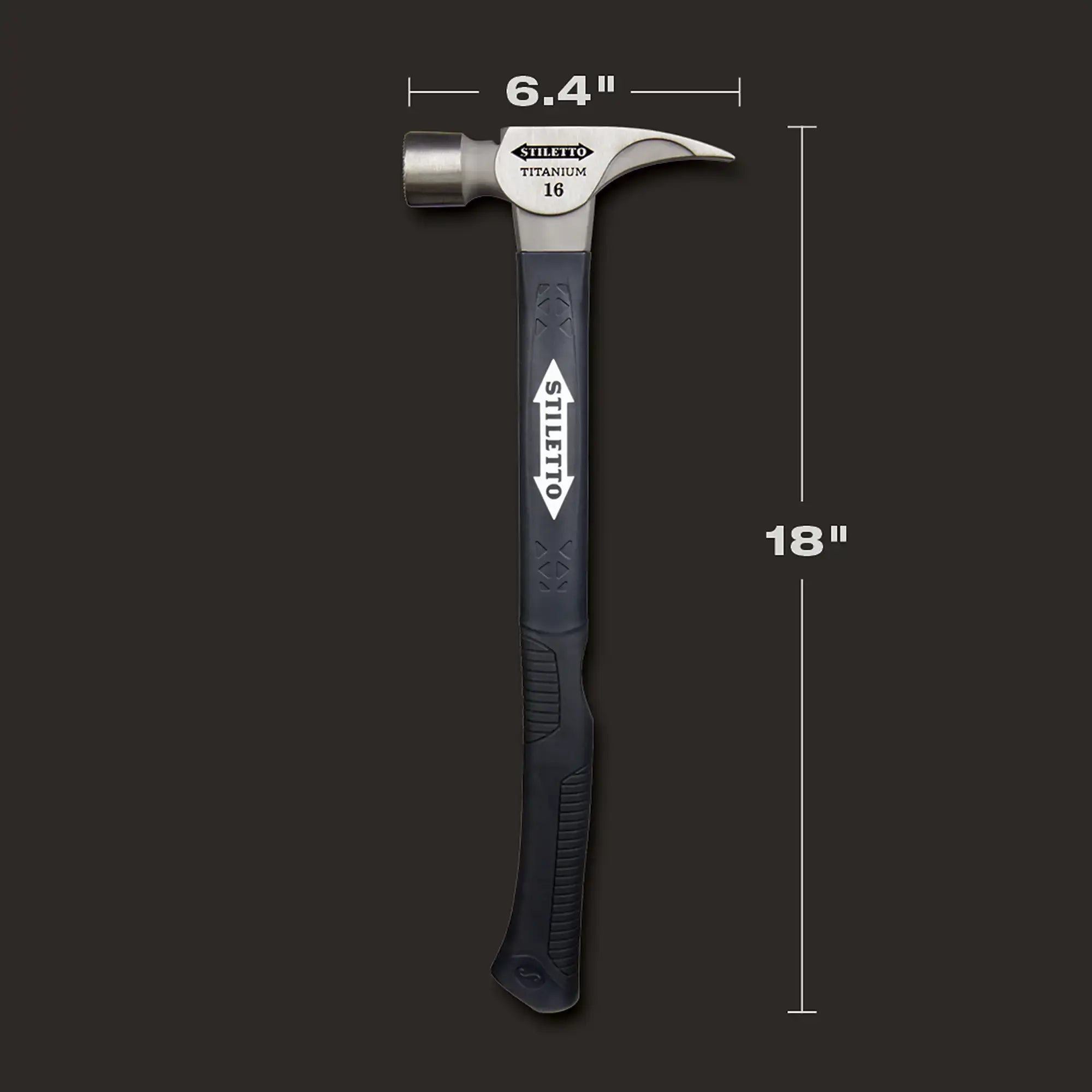 Milwaukee TI16MC-F - Marteau à tête fraisée en titane de 473 g avec manche hybride en fibre de verre de 46 cm