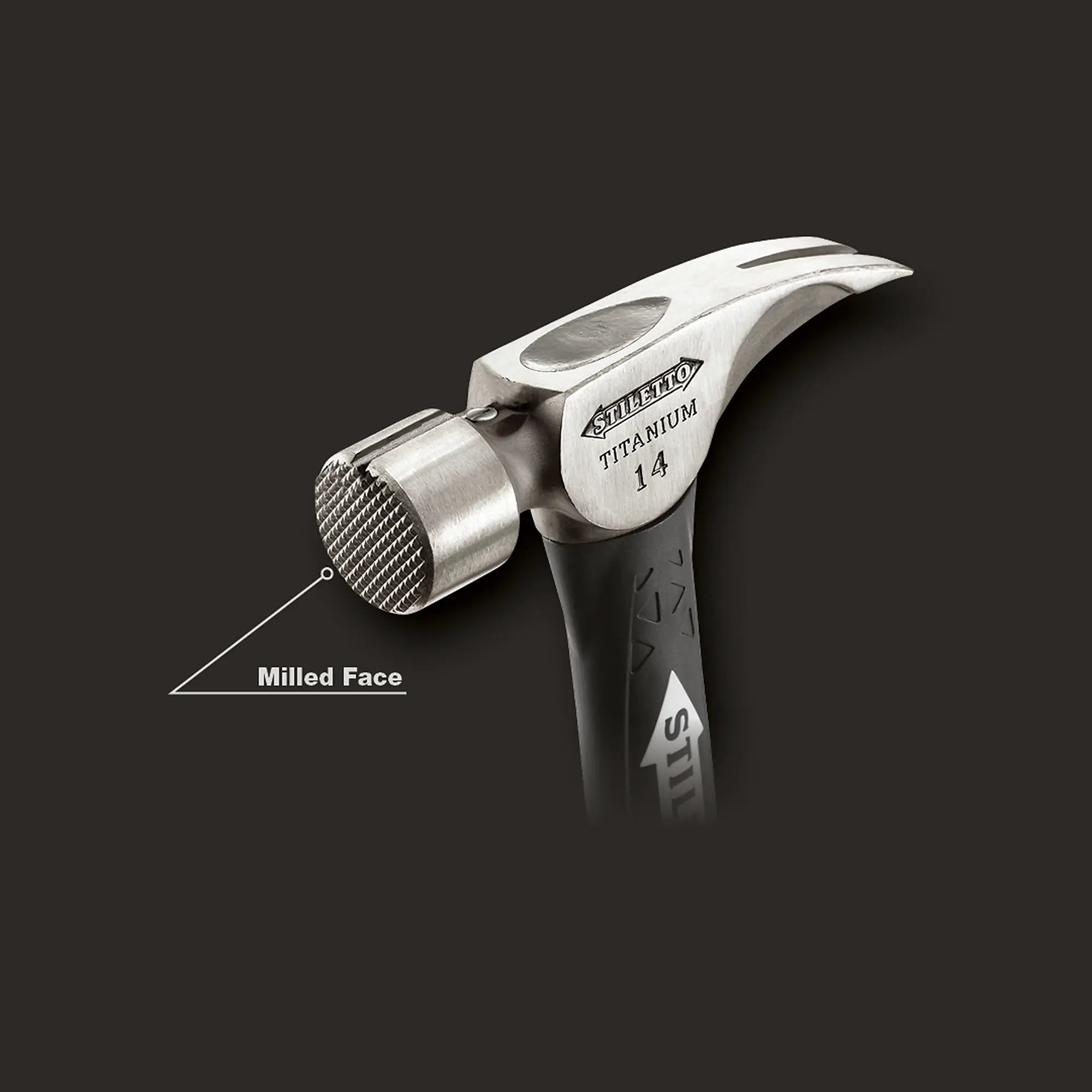 Milwaukee TI14MC-F - Marteau à tête fraisée en titane de 397 g avec manche hybride en fibre de verre de 45,7 cm