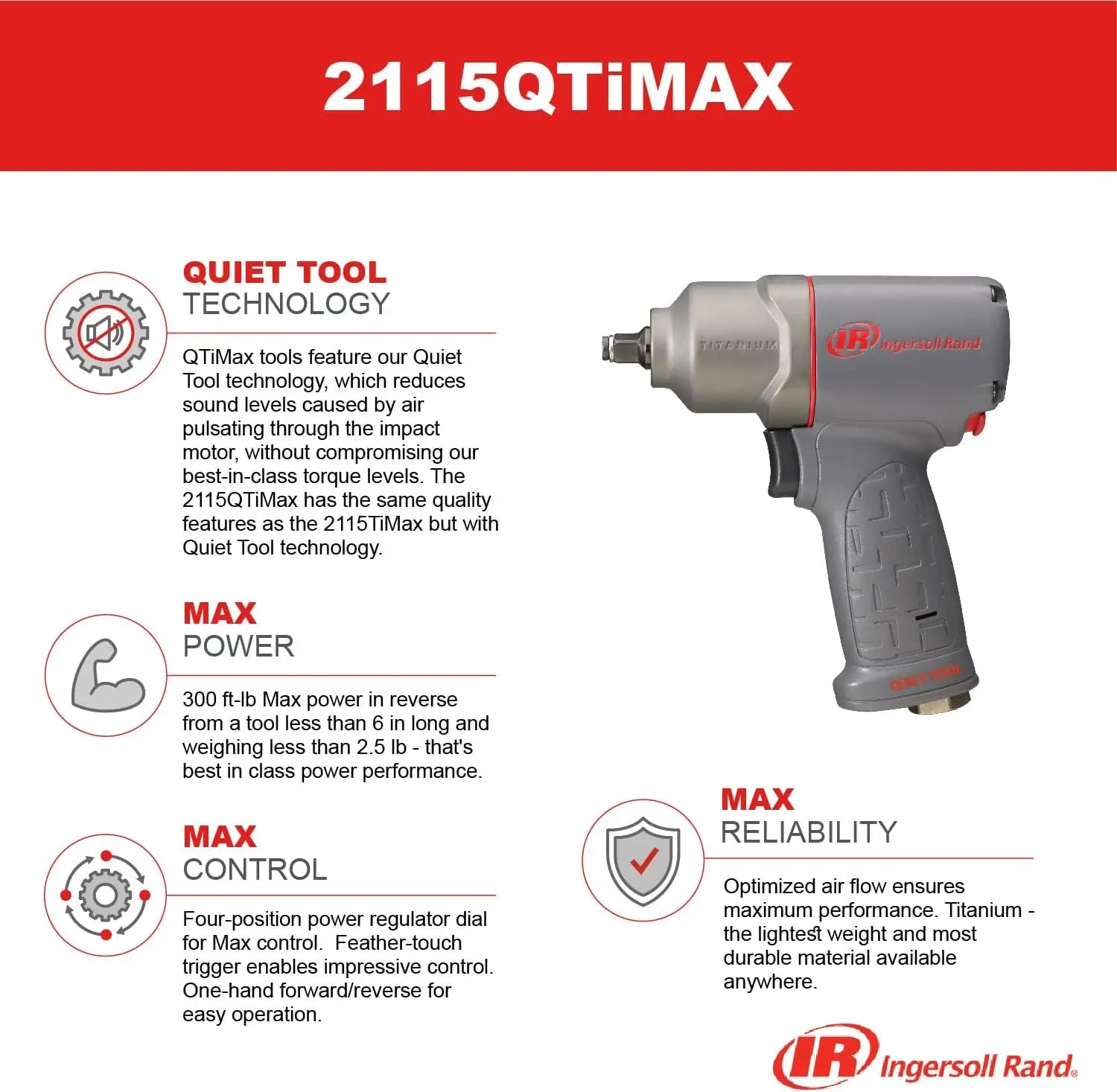 Ingersoll Rand 2115TIMAX - 3/8" Titanium Impact Wrench INGERSOLL RAND