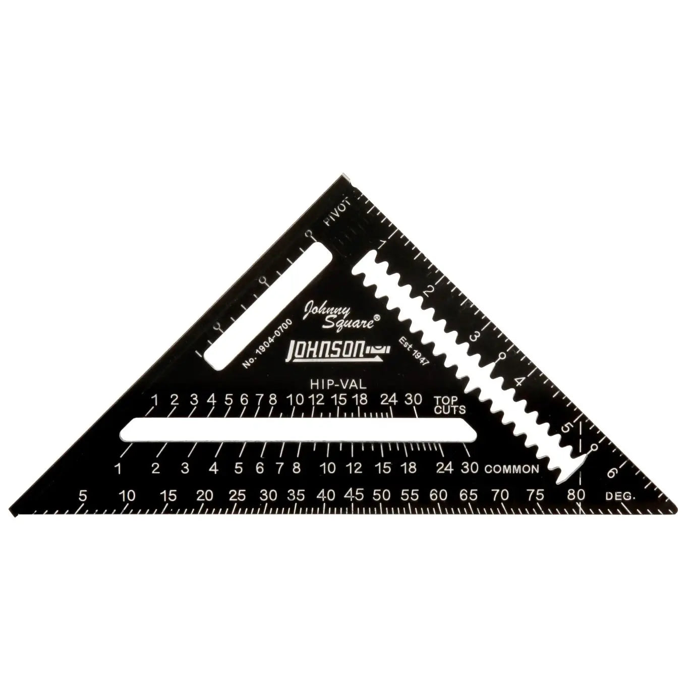 Johnson 1904-0700 - 7" Johnny Square® Professional Easy-Read Aluminum Rafter Square JOHNSON LEVELS