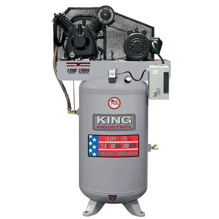 KING KC-5280V3-MS  -  2-Stage 5 HP 80 GAL Compressor KING