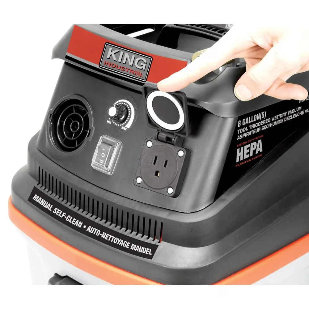 KING CANADA KC-8590TTV - 8 GALLON TOOL TRIGGERED WET/DRY VACUUM KING CANADA
