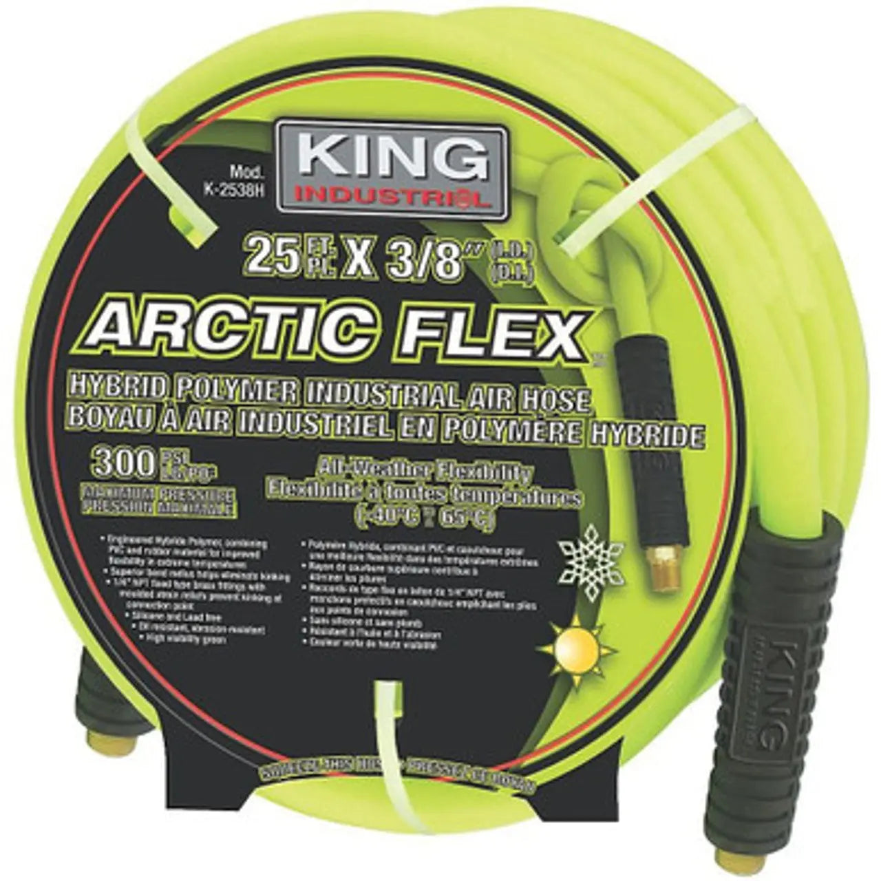 KING K-2538H - 3/8" X 25' HYBRID POLYMER INDUSTRIAL AIR HOSE KING