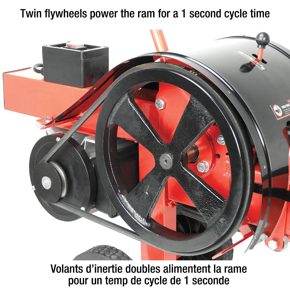 KING KC-10LS - 10 Ton kinetic Flywheel Log Splitter KING