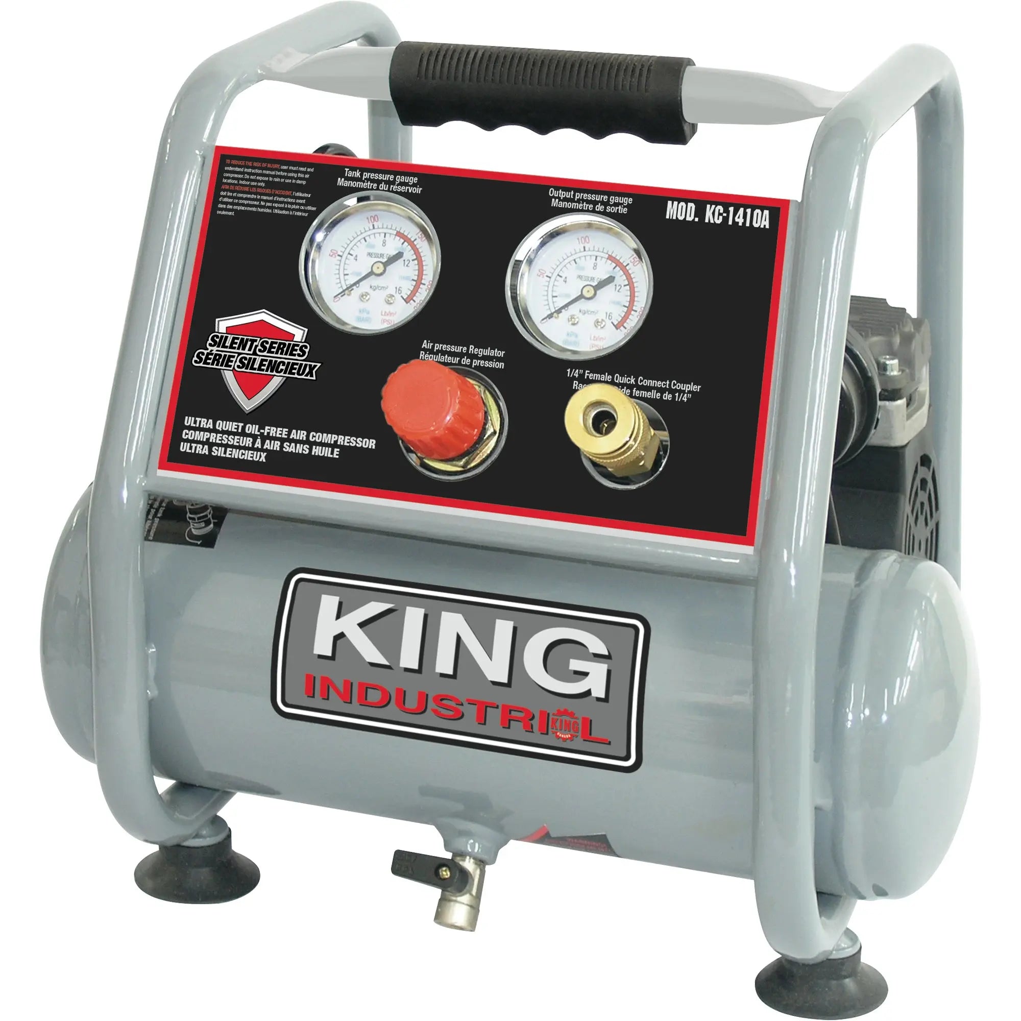 KING KC-1410A - ULTRA QUIET OIL-FREE AIR COMPRESSOR KING