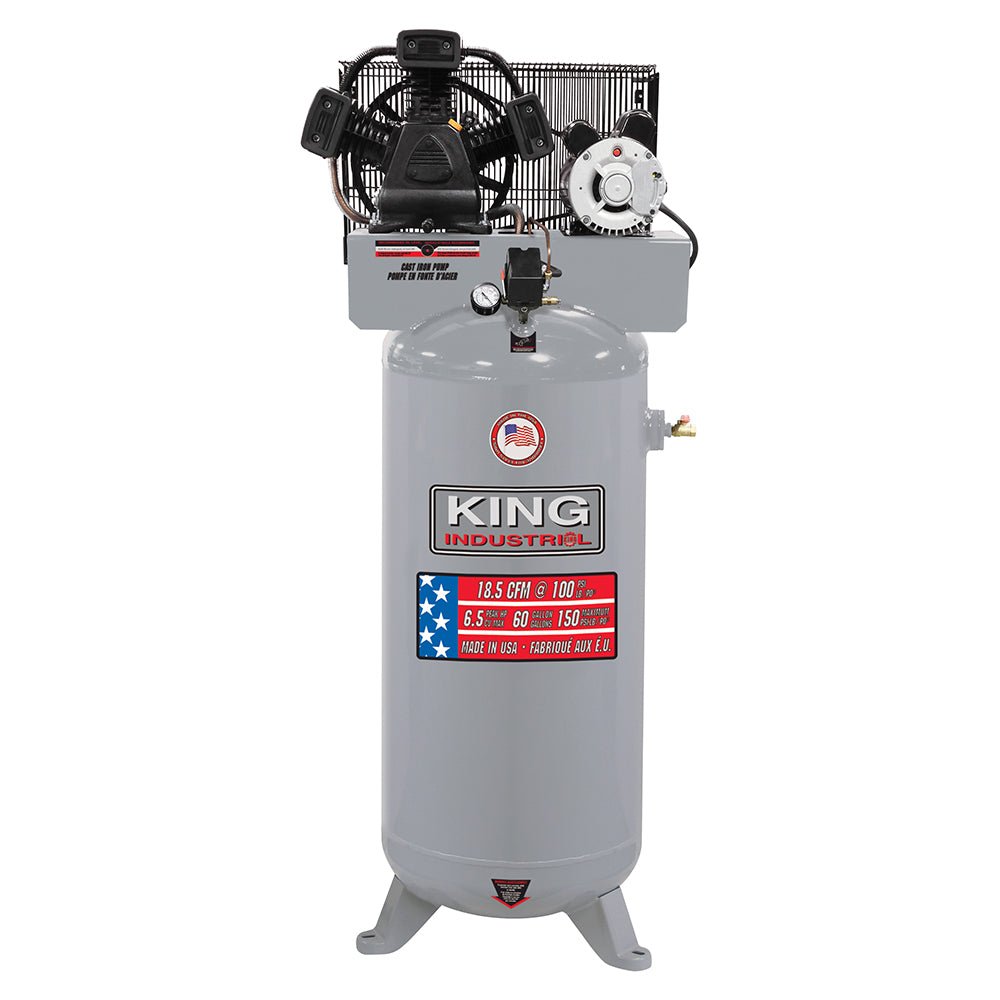 KING KC-5160V2  -   HIGH OUTPUT 6.5 PEAK HP 60 GALLON AIR COMPRESSOR - Wise Line Tools