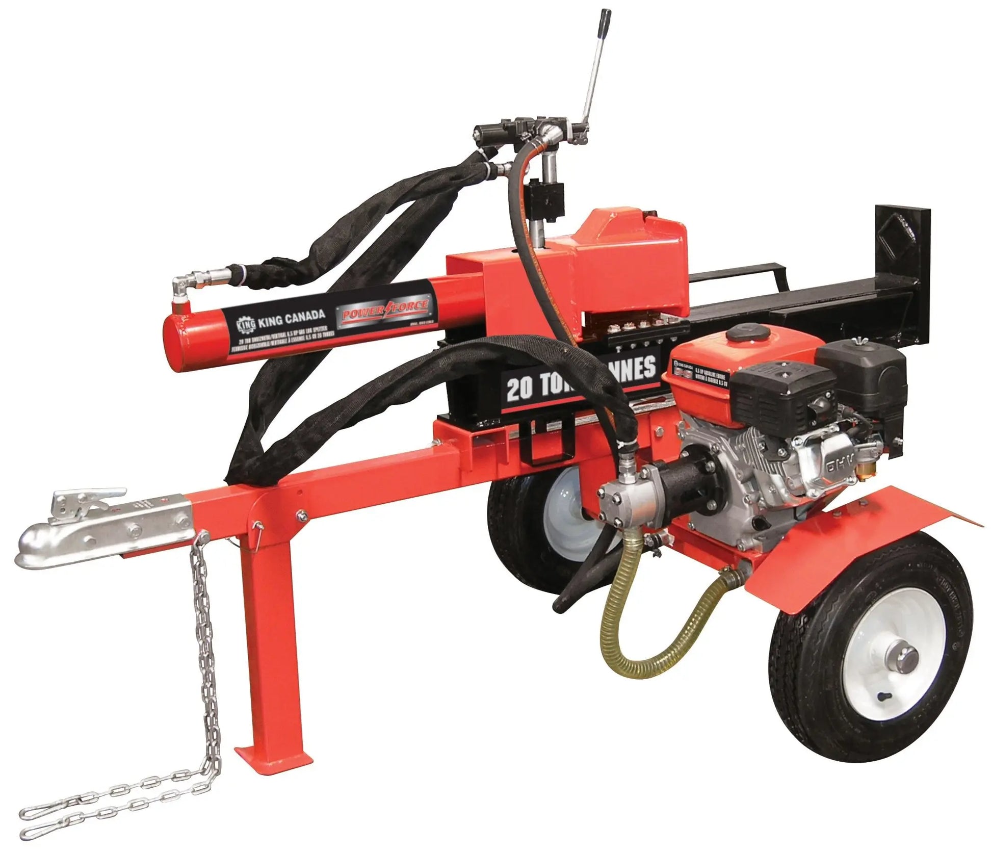 King - KCG-20LS - 20 TON HORIZONTAL/VERTICAL 6.5 HP GAS LOG SPLITTER - Wise Line Tools