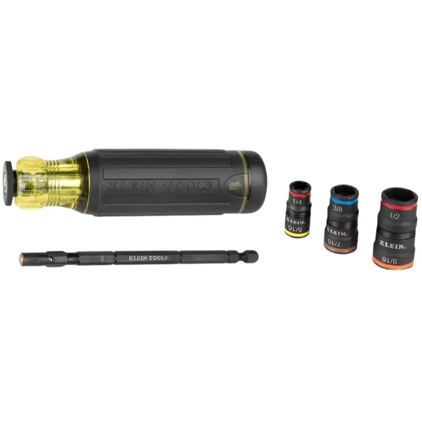 Klein KLE-32303HD - Impact Driver Set, 20-in-1 SAE Impact Rated Sockets and Screwdriver Tool with Phillips, Slotted, Square and Torx Tips KLEIN