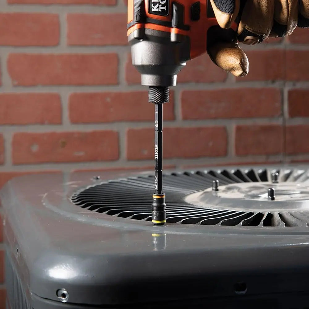 Klein 32933M - 6-in-1 Metric Impact Socket Set, 3 Flip Sockets with 6 Metric Hex Sizes 7 mm to 14 mm KLEIN