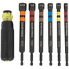 KLEIN KLE-32950 - Hollow Magnetic Color-Coded Ratcheting Power Nut Drivers, 7-Piece