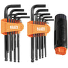 KLEIN KLE-BLS22H - 22pc Long SAE and Metric Ball End Hex Key Set