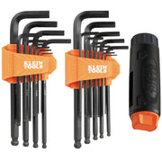 KLEIN KLE-BLS22H - 22pc Long SAE and Metric Ball End Hex Key Set KLEIN