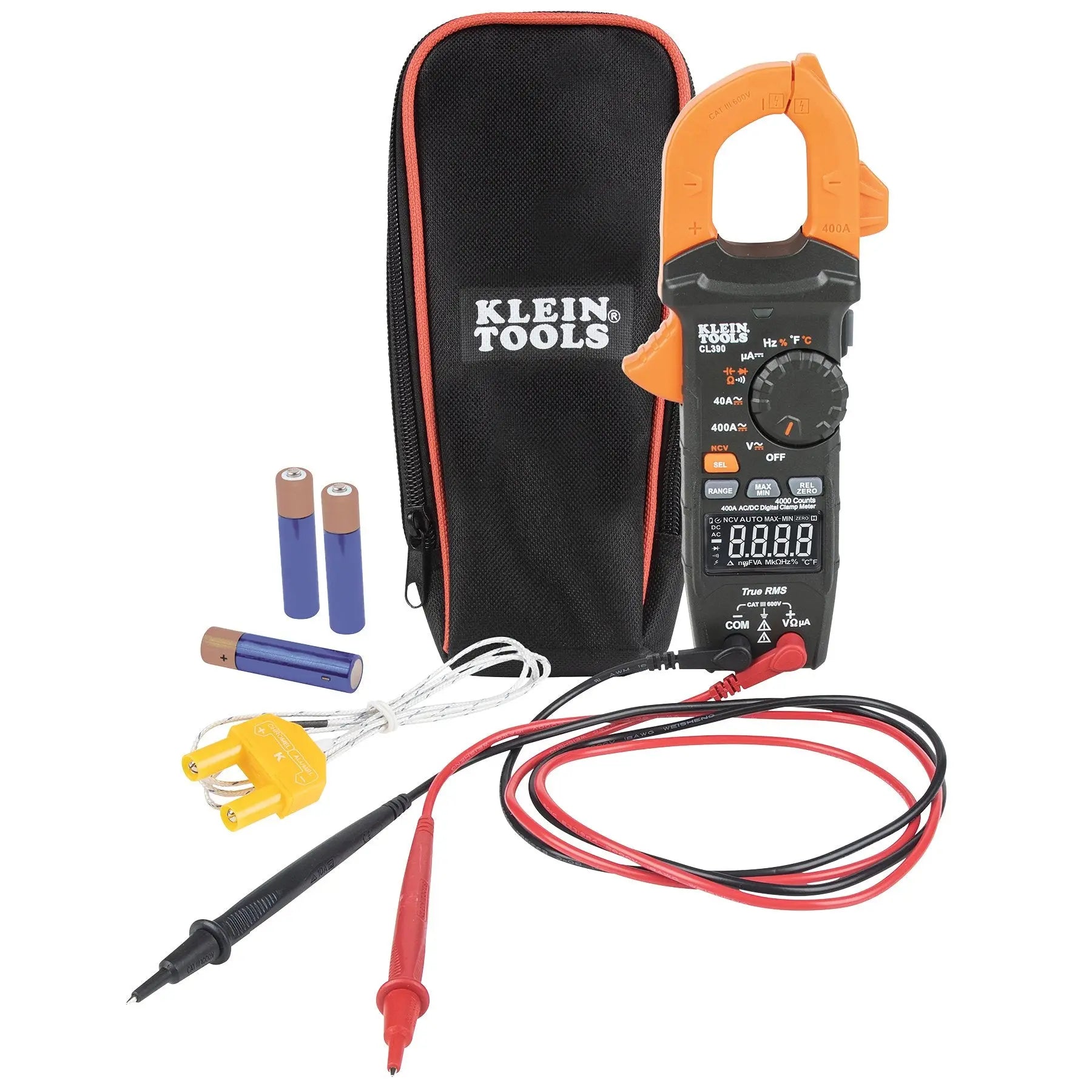 KLEIN KLE-CL390 - AC/DC Digital Clamp Meter, Auto-Ranging 400 Amp KLEIN