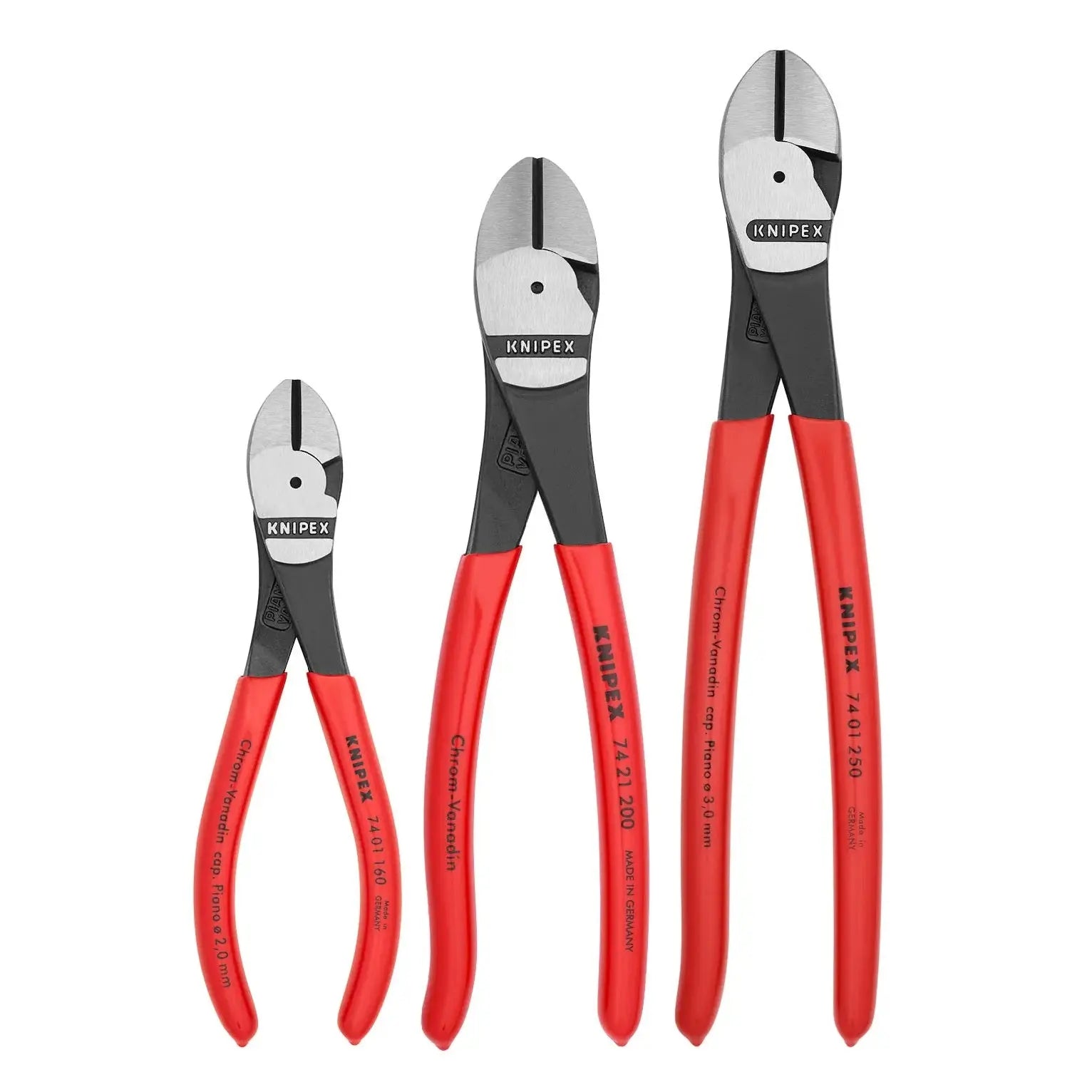KNIPEX 002005US - 3 Pc High Leverage Diagonal Cutter Set KNIPEX