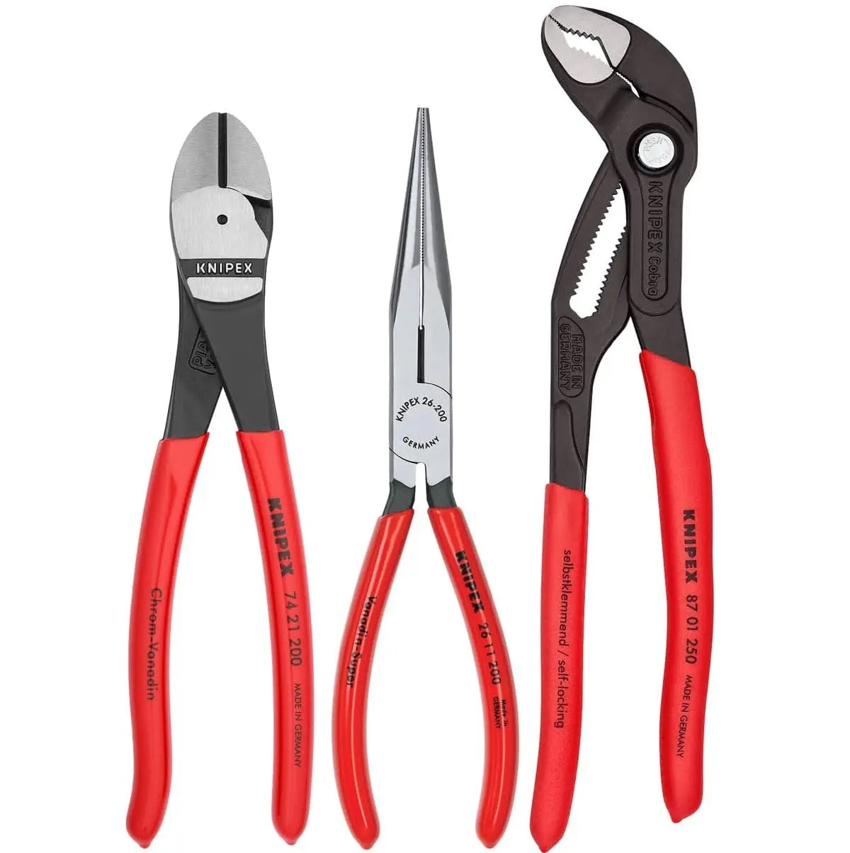 KNIPEX 002008US2 - 3 Pc Universal Set with Cobra® Pliers KNIPEX