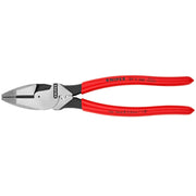 KNIPEX 0911240SBA - 9 1/2" High Leverage Lineman's Pliers New England with Fish Tape Puller & Crimper KNIPEX