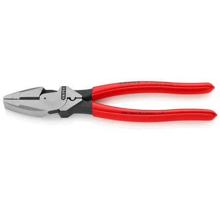 KNIPEX 0911240SBA - 9 1/2" High Leverage Lineman's Pliers New England with Fish Tape Puller & Crimper KNIPEX