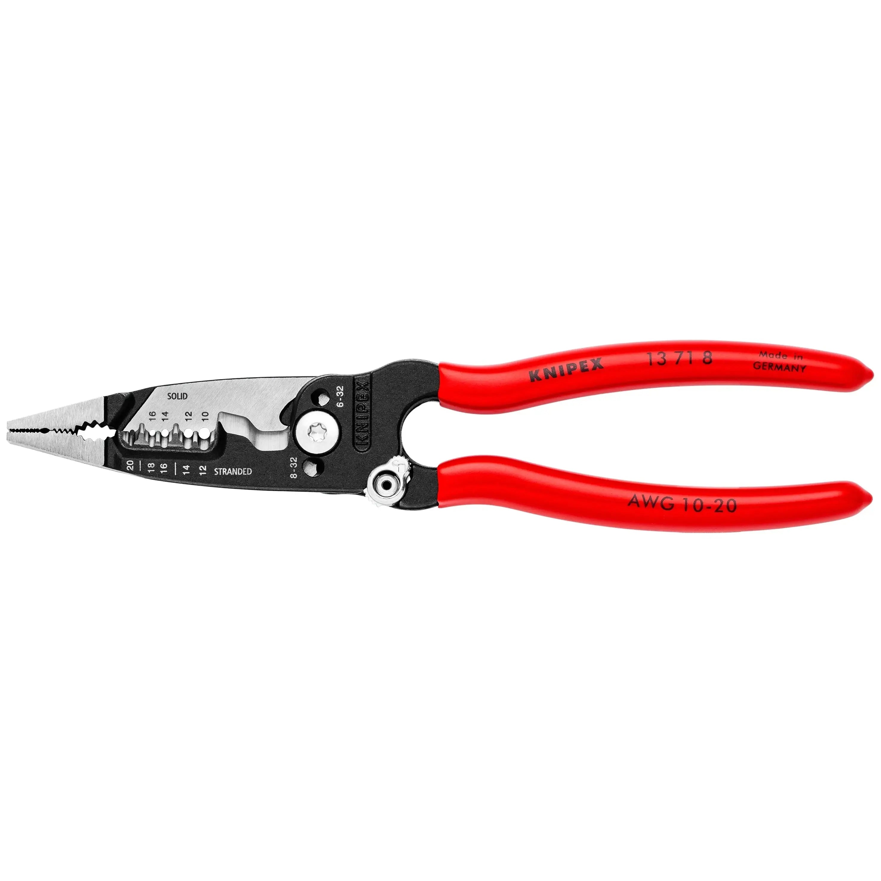 KNIPEX 13718SBA - 8" Forged Wire Stripper 20-10 AWG KNIPEX