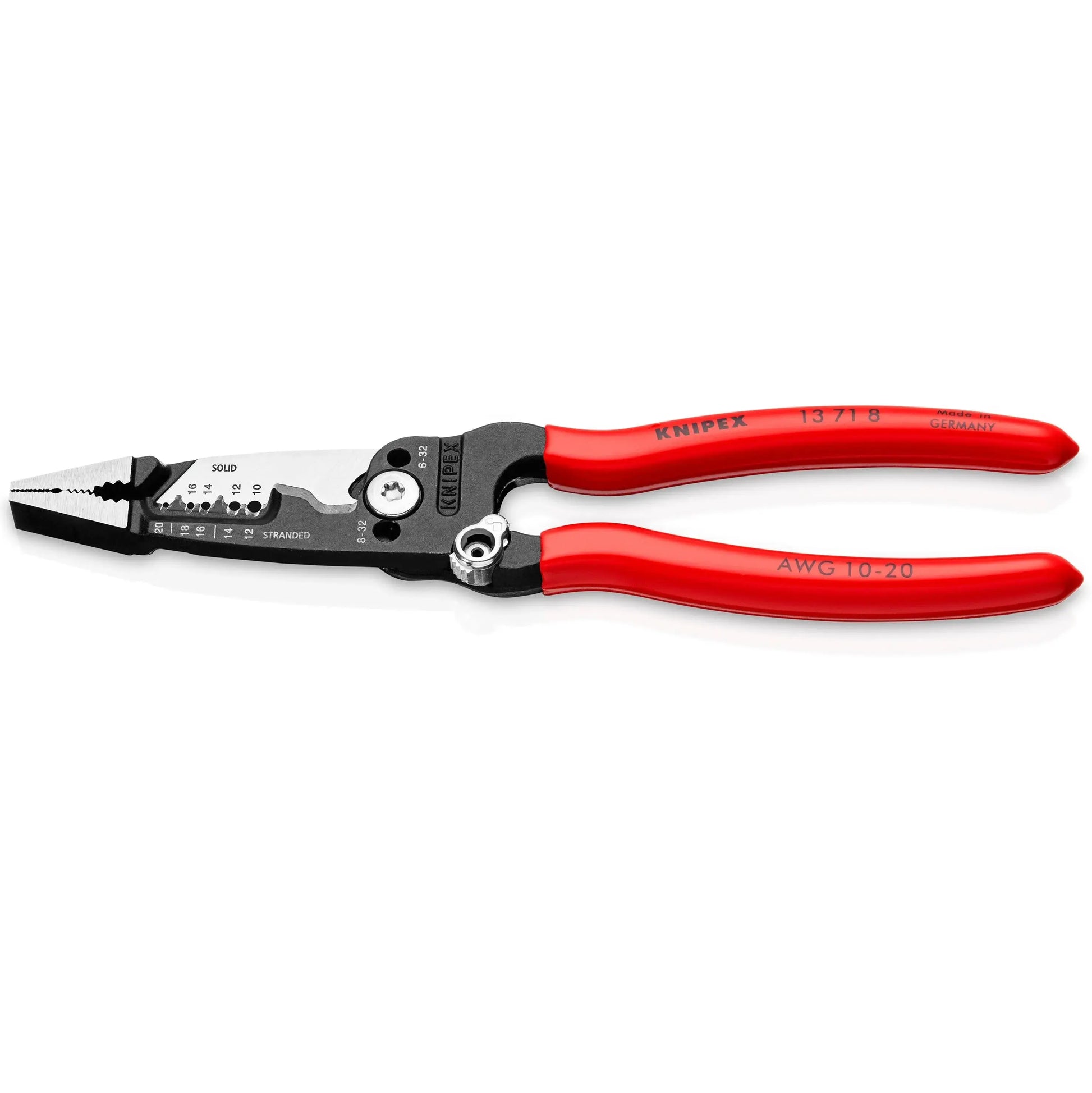 KNIPEX 13718SBA - 8" Forged Wire Stripper 20-10 AWG KNIPEX