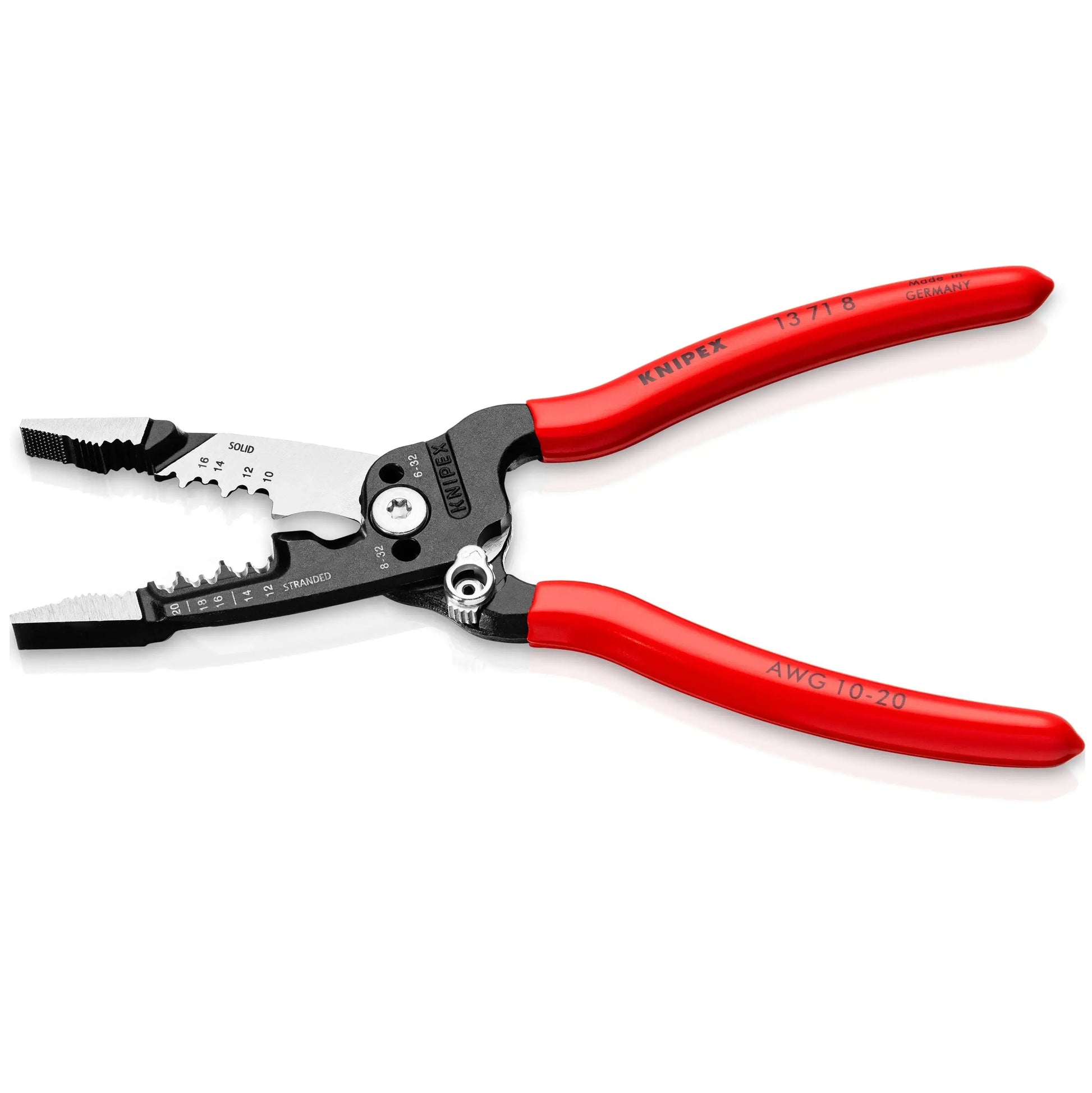 KNIPEX 13718SBA - 8" Forged Wire Stripper 20-10 AWG KNIPEX