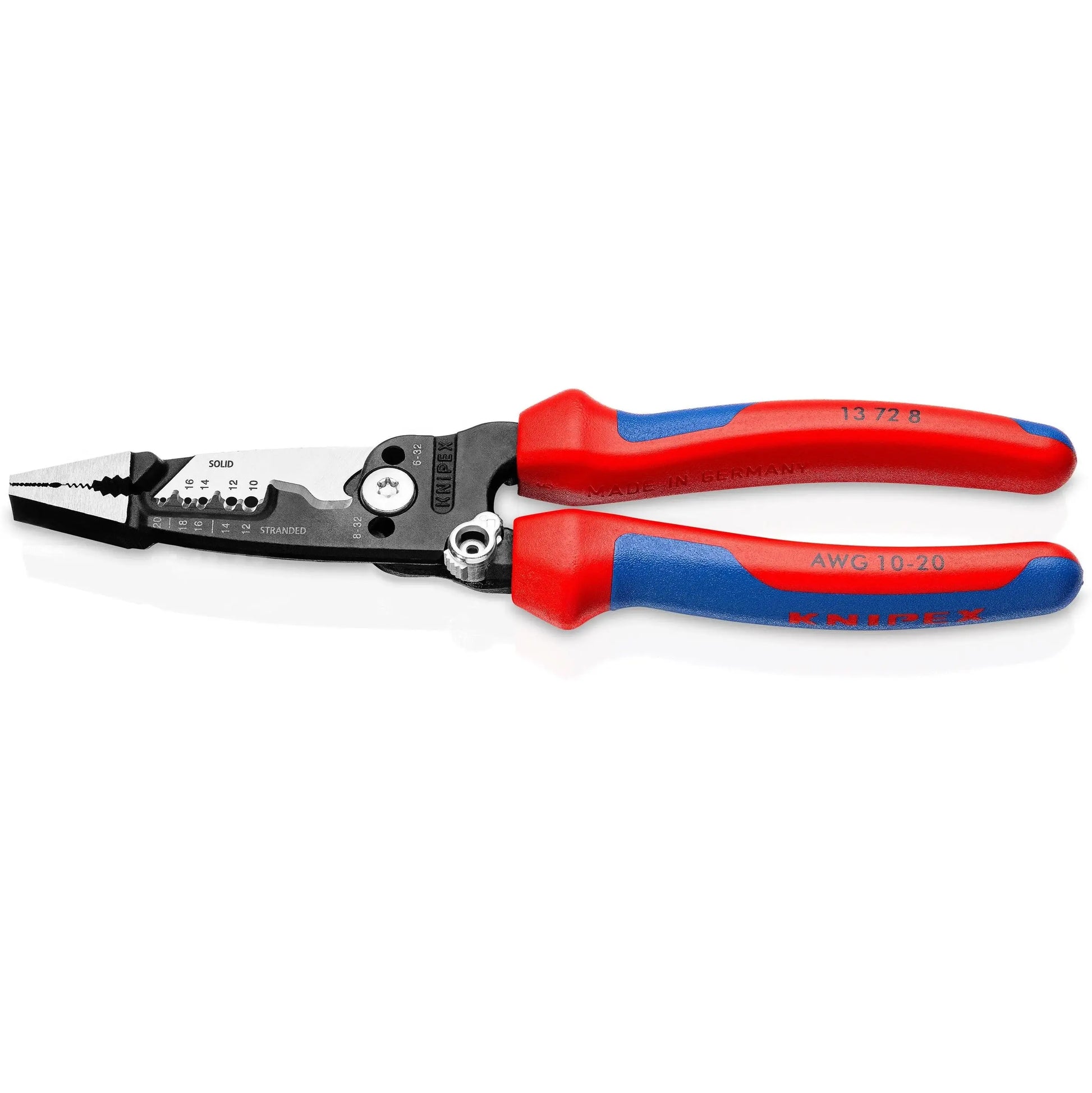 KNIPEX 13728SBA - 8" Forged Wire Stripper 20-10 AWG KNIPEX