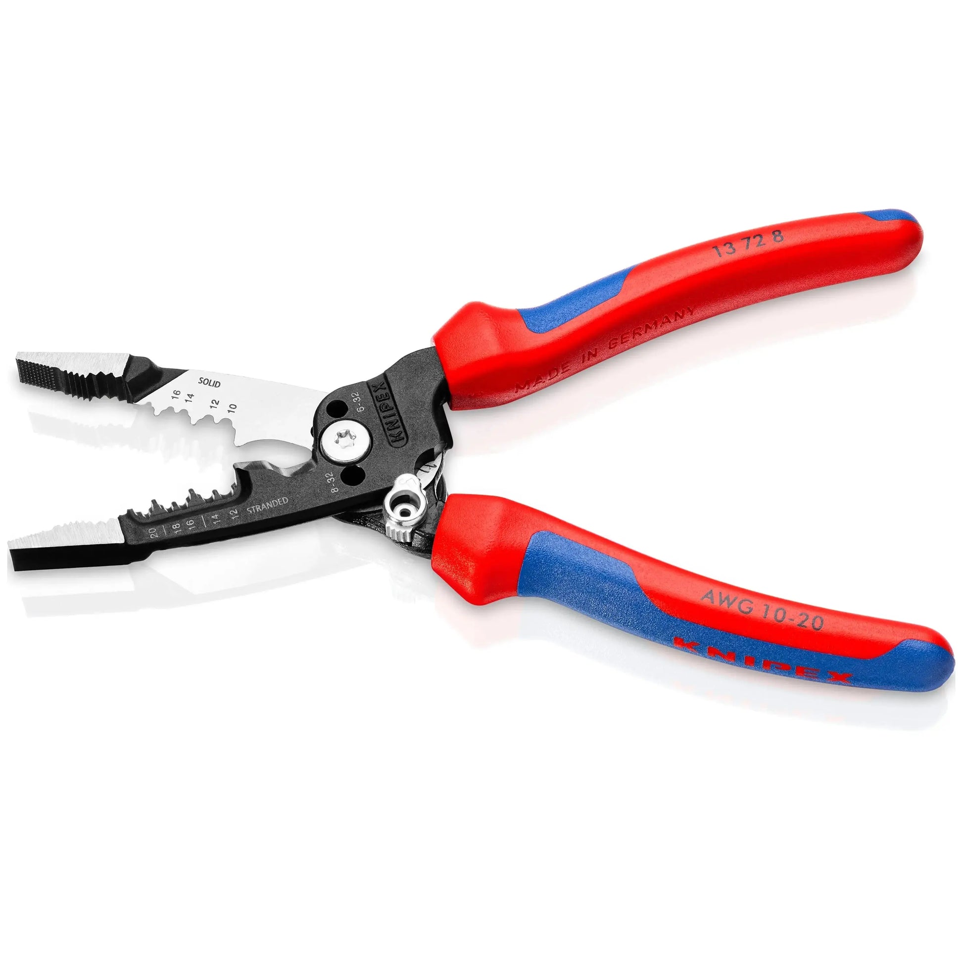 KNIPEX 13728SBA - 8" Forged Wire Stripper 20-10 AWG KNIPEX