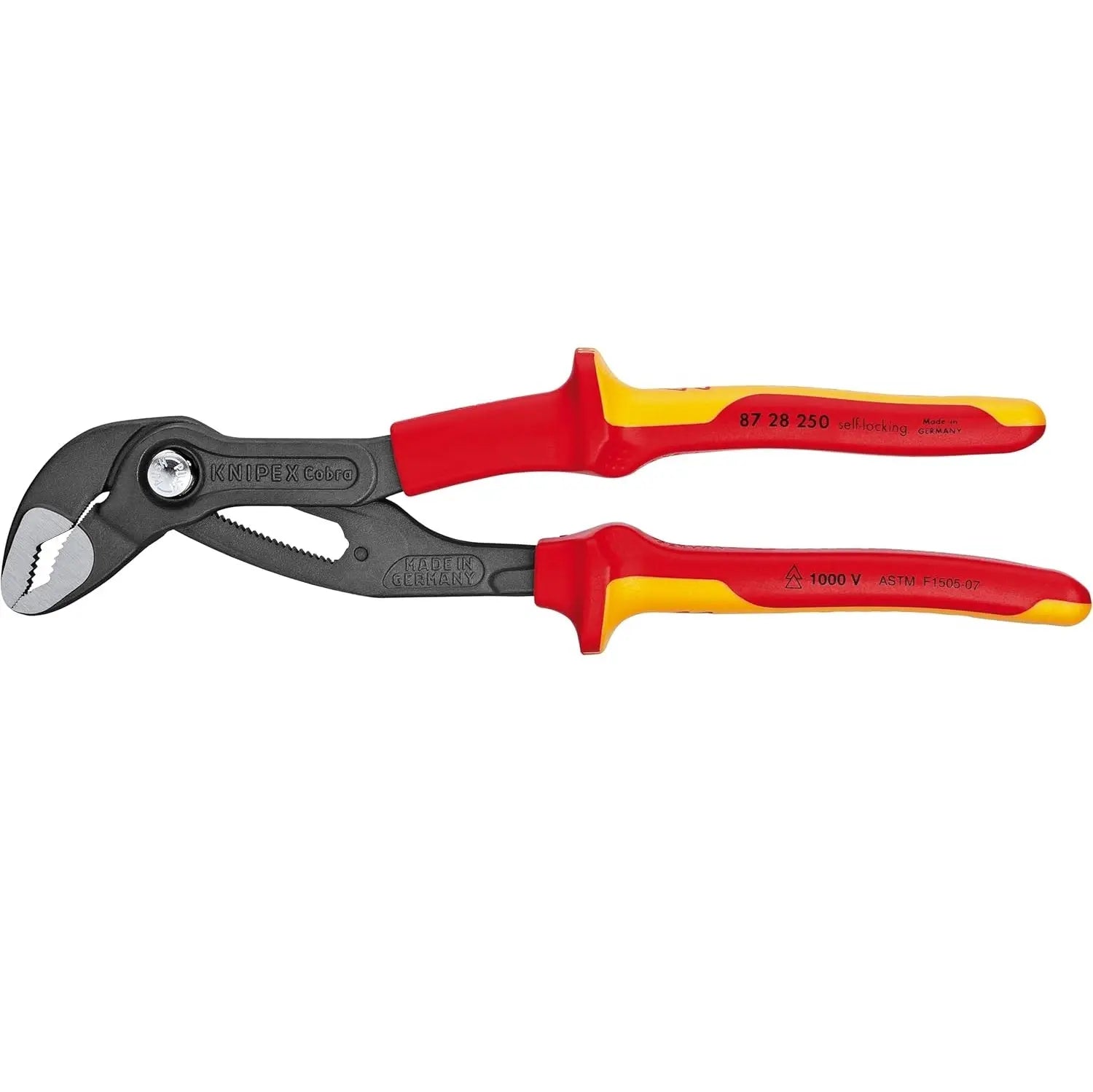 KNIPEX 8728250 - 10" Cobra 1000V Insulated Water Pump Pliers KNIPEX