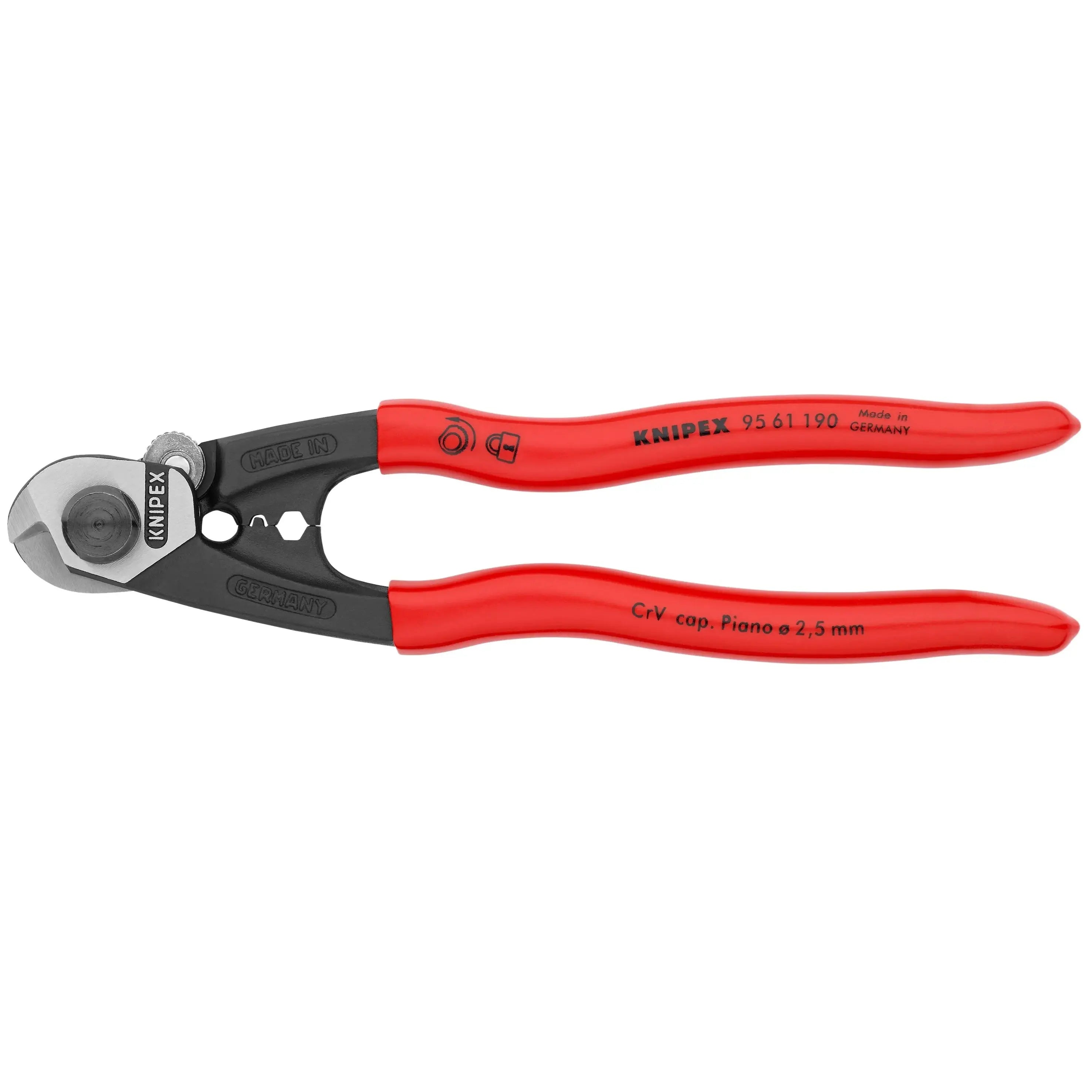 KNIPEX 9561190SBA - 7 1/2" Wire Rope Shears KNIPEX