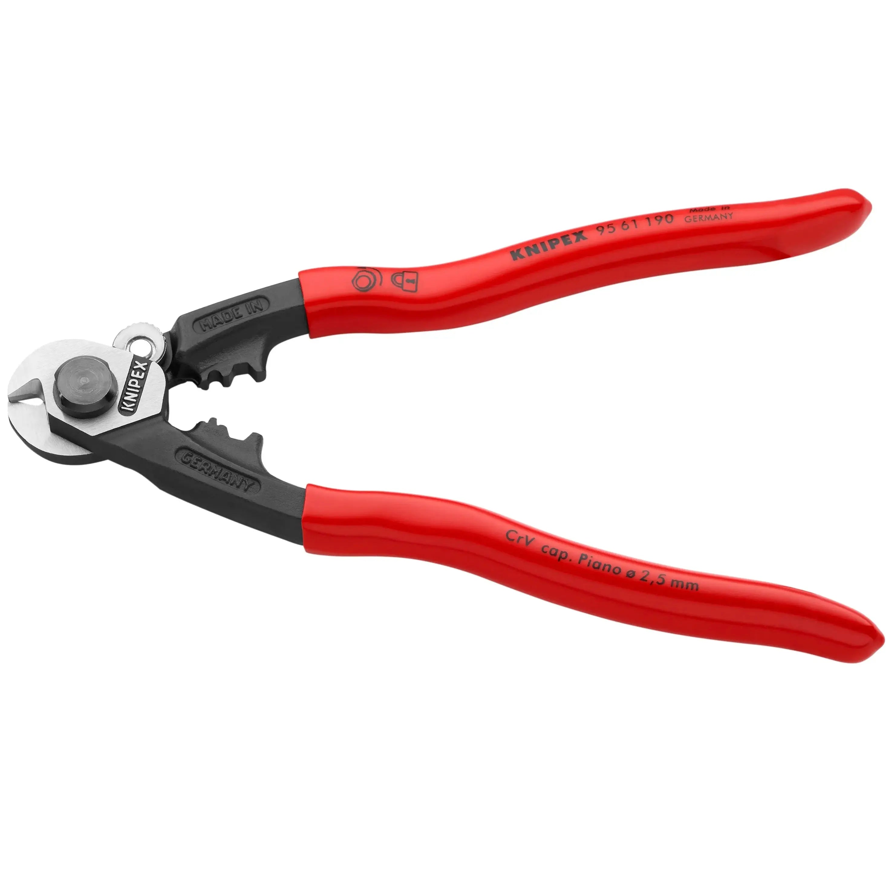 KNIPEX 9561190SBA - 7 1/2" Wire Rope Shears KNIPEX