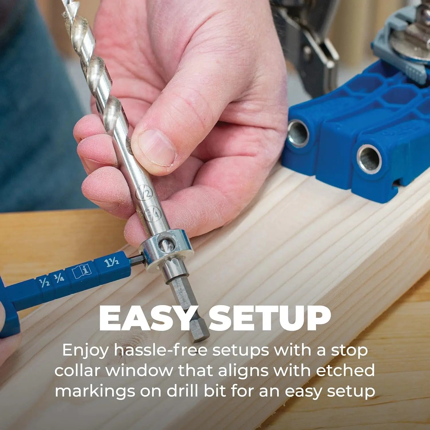 KREG KPHA308 - Easy-Set Drill Bit with Stop Collar & Gauge/Hex Wrench KREG TOOLS
