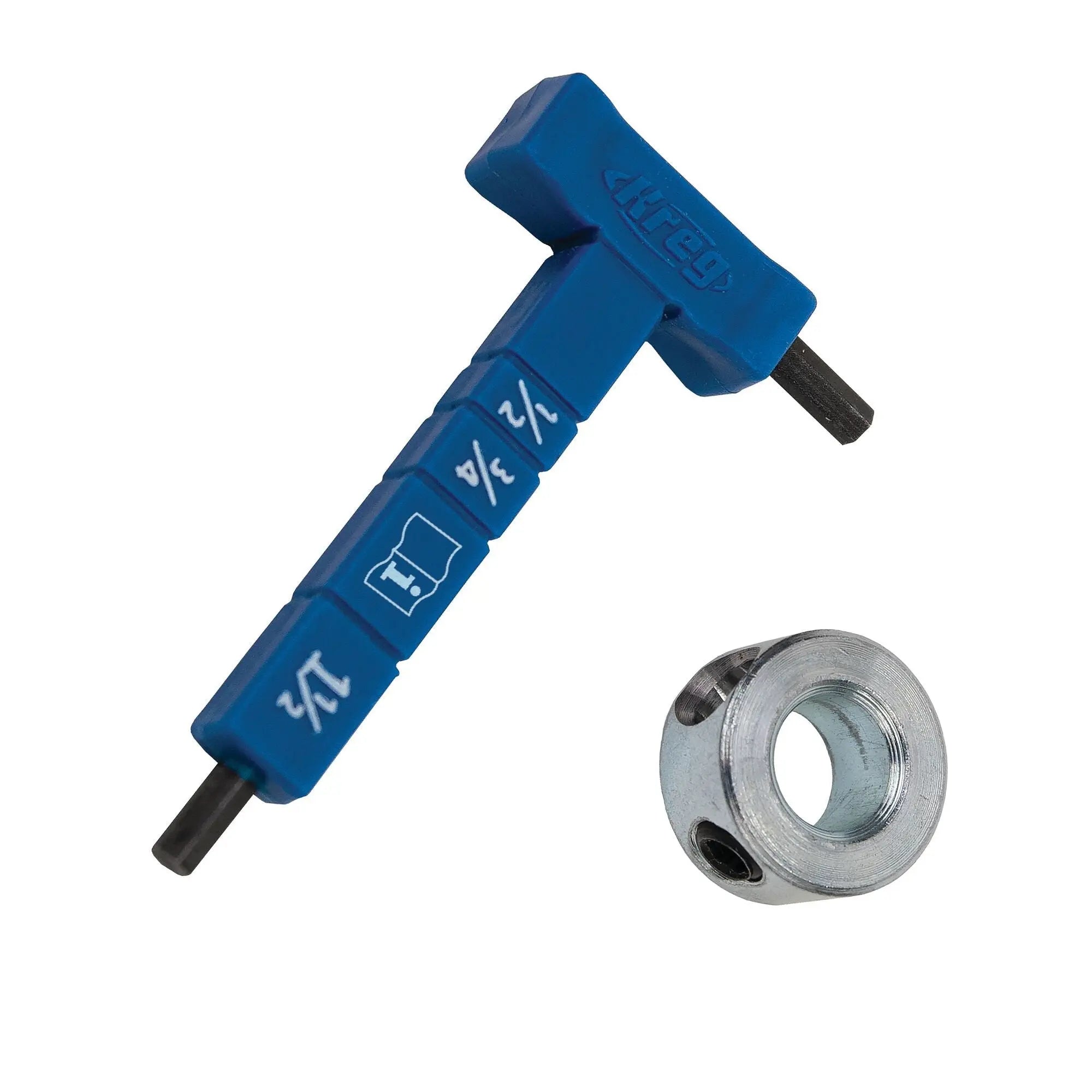 Kreg KPHA330- Easy-Set Stop Collar & Material Thickness Gauge/Hex Wrench Kit - Wise Line Tools