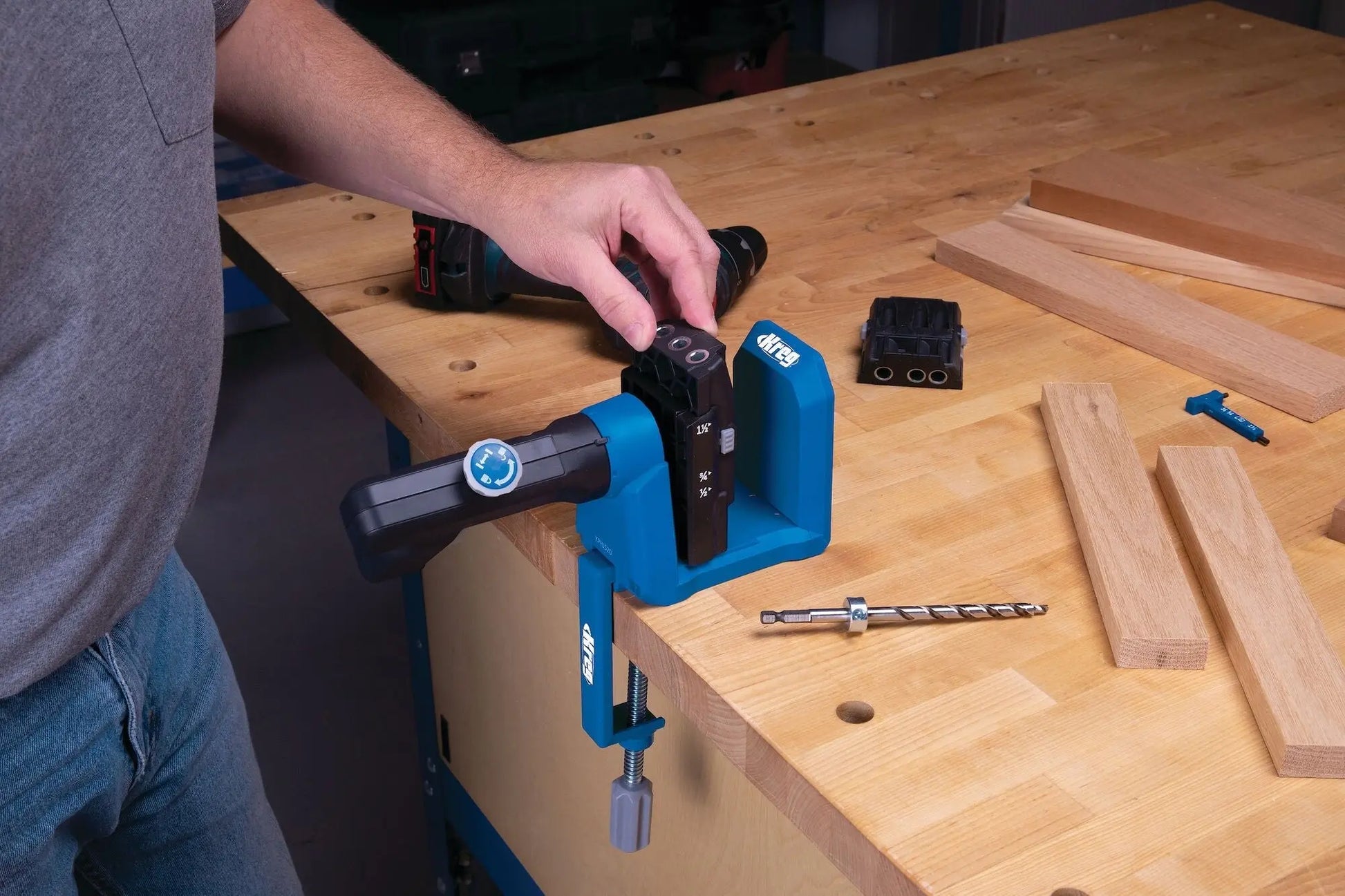 Kreg KPHA530- Micro-Pocket™ Drill Guide Kit 530 - Wise Line Tools