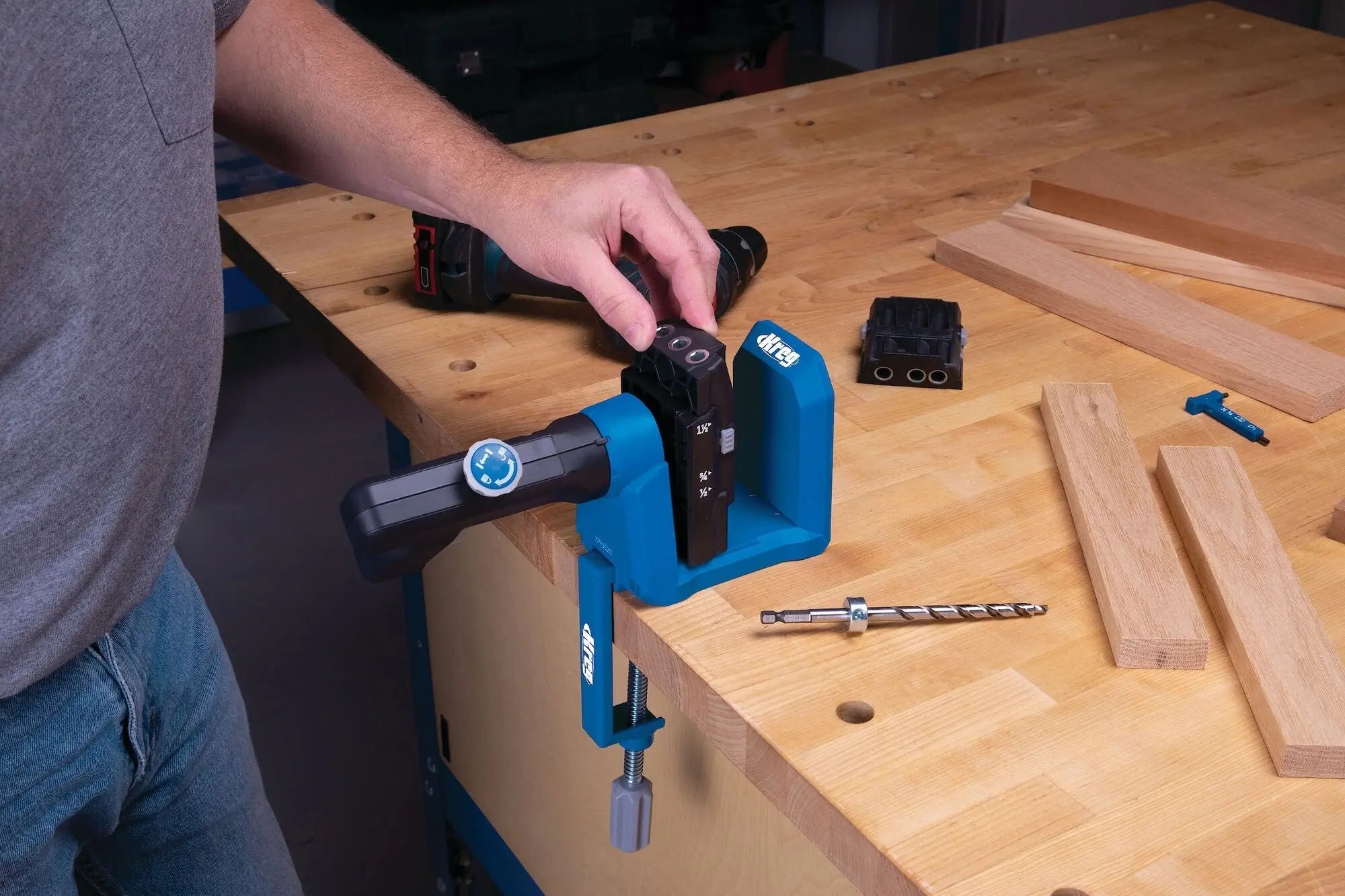 Kreg KPHA530- Micro-Pocket™ Drill Guide Kit 530 - Wise Line Tools