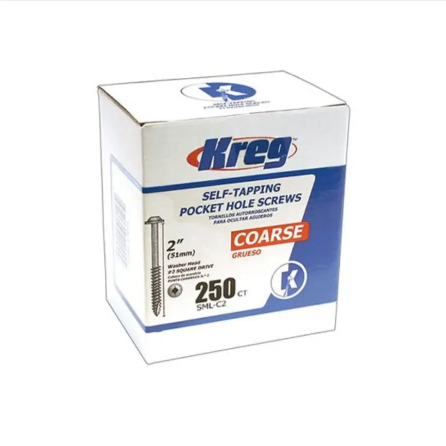 KREG SML-C2-250 - 2" Zinc Pocket-Hole Screws (coarse) 250pack KREG TOOLS
