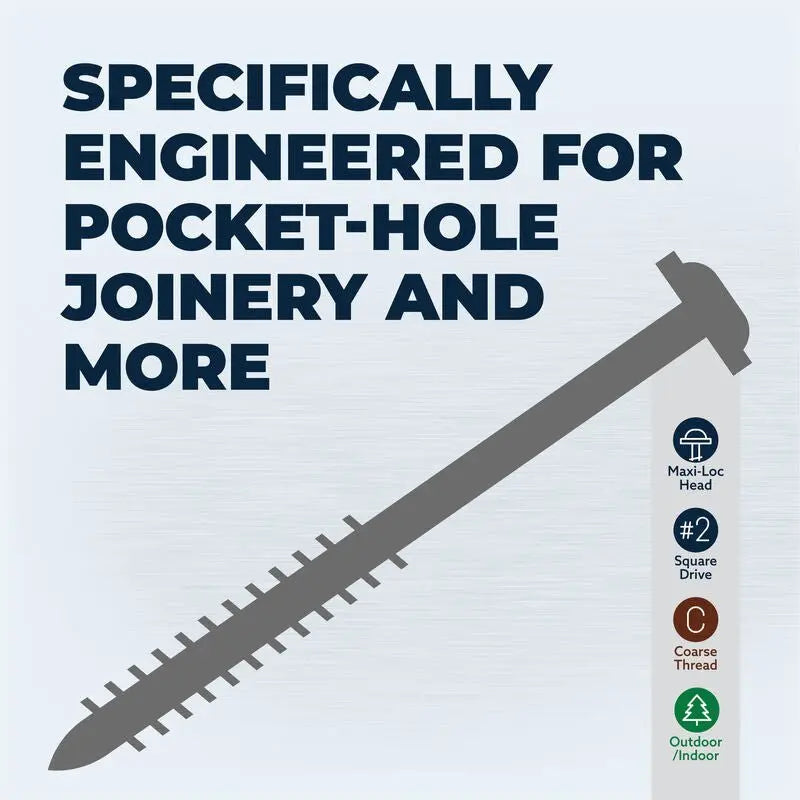 Kreg SML-C4X400-30 - 4" XL Pocket-Hole Screws (Course) 30pk - Wise Line Tools