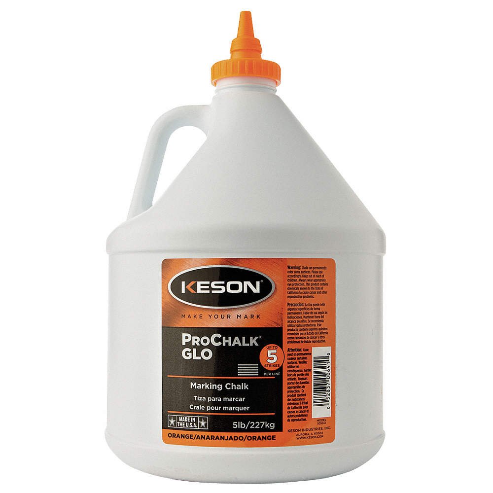 Keson 105GO  -  Orange Chalk 5lb Container - Wise Line Tools