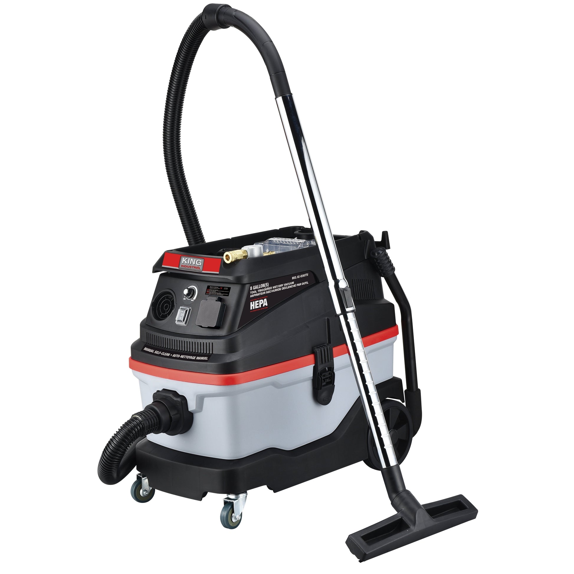 King Canad KC-8590TTV  -   8 GALLON TOOL TRIGGERED WET/DRY VACUUM - Wise Line Tools