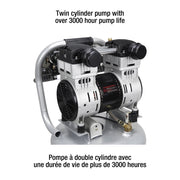 King Canada KC-10020SQ   -  10 GALLON ULTRA-QUIET OIL-FREE AIR COMPRESSOR - Wise Line Tools