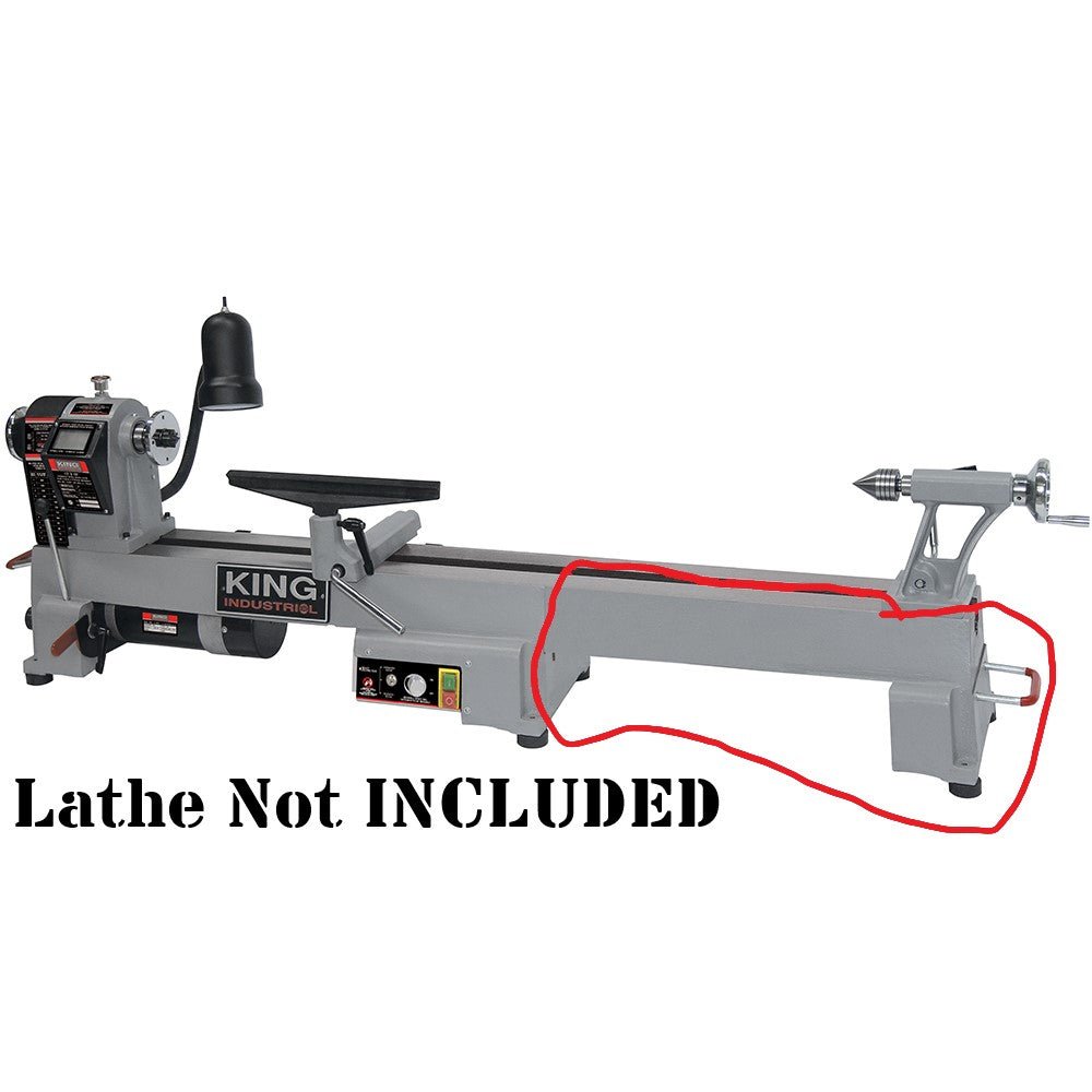 King EXT-1218VS b -  EXTENSION BED FOR VARIABLE SPEED WOOD LATHE - Wise Line Tools