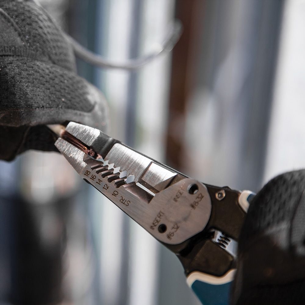 Klein K12054  -  Kurve Heavy Duty Wire Stripper - 8-18 AWG - Wise Line Tools