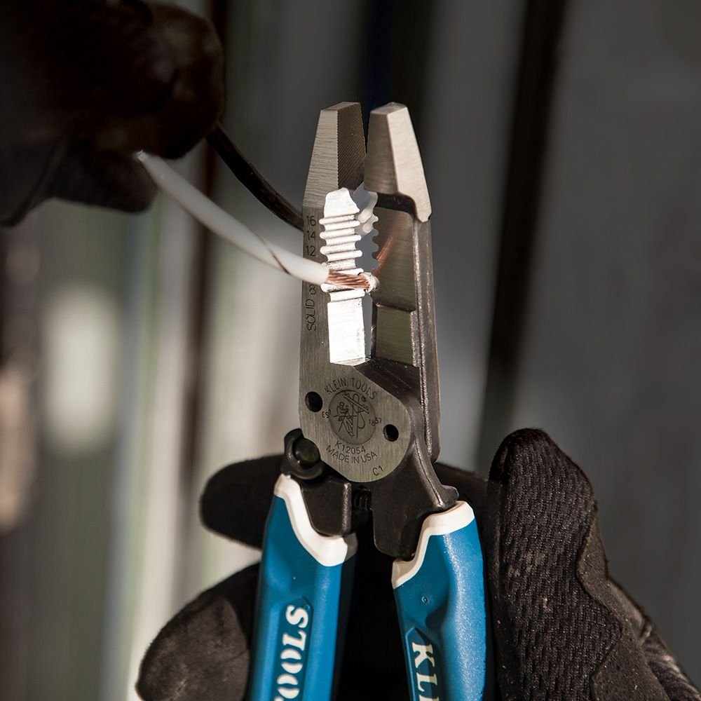 Klein K12054  -  Kurve Heavy Duty Wire Stripper - 8-18 AWG - Wise Line Tools
