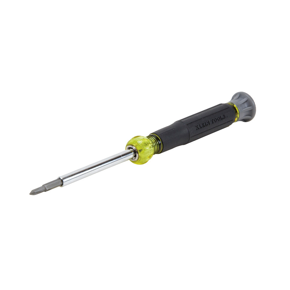 Klein KLE-32581 - Multi-Bit Electronics Screwdriver, 4-in-1, Phillips, Slotted Bits - Wise Line Tools