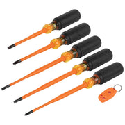 Klein KLE-33736INS - Screwdriver Set, 1000V Slim-Tip Insulated and Magnetizer, 6-Piece - Wise Line Tools