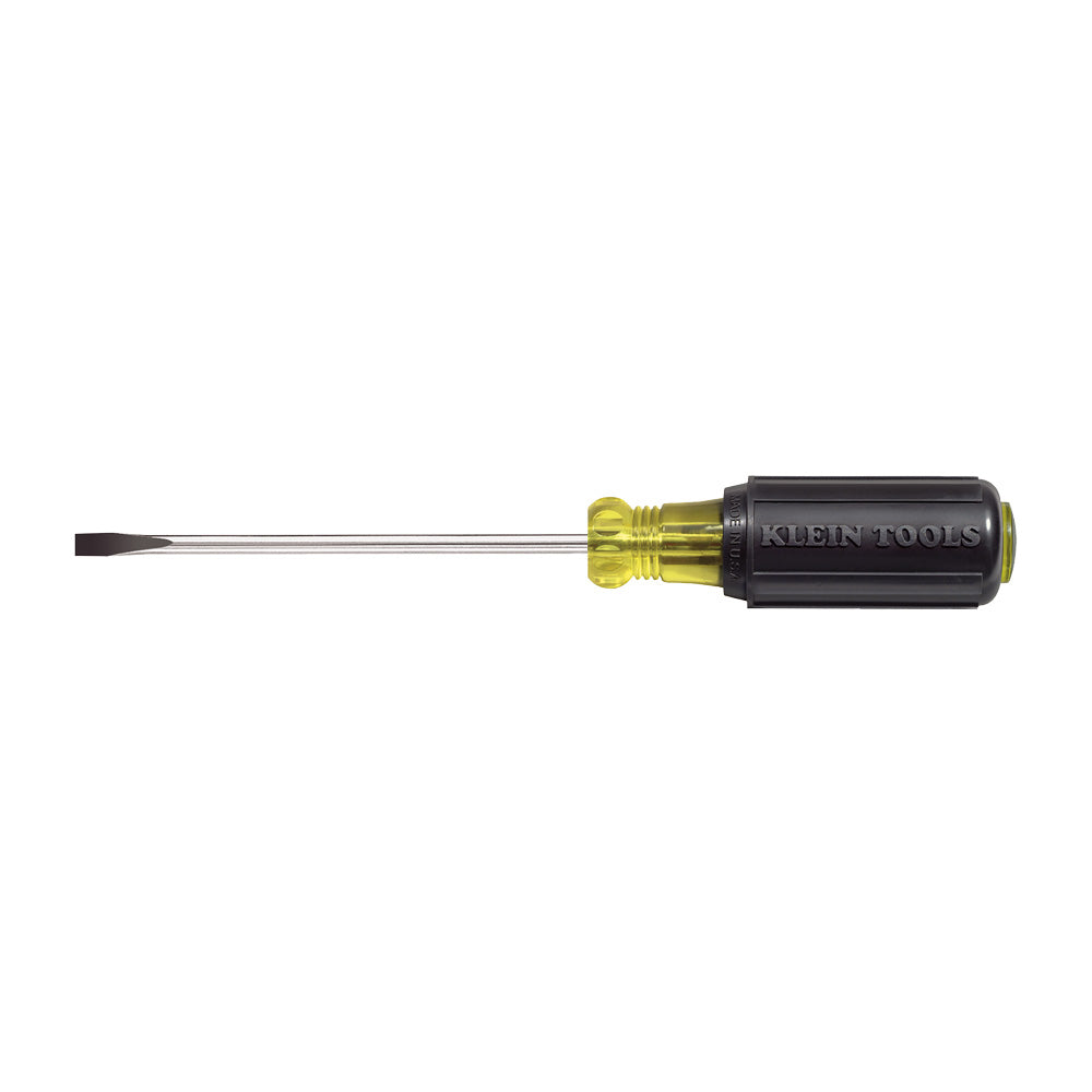 Klein KLE-601-4 - 3/16-Inch Cabinet Screwdriver, 4-Inch Round Shank - Wise Line Tools